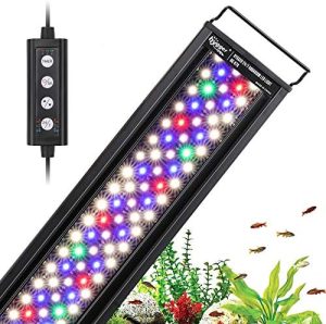 Aquarienlichter | 26W 24/7 Beleuchtung Aquarium LED Licht, Sonnenaufgang-Tageslicht-Mondlicht-Modus und DIY-Modus, einstellbarer Timer, einstellbare Helligkeit Fischtank Licht mit ausziehbarem Halter, 7 Farben für bepflanztes Aquarium