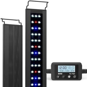 Aquarienlichter | C10 Pflanzen LED Aquariumlicht, 18-24 Zoll, 13 Watt, Vollspektrum Fischbeckenlicht mit Timer, Tag- und Nachtzyklus, Helligkeit einstellbar