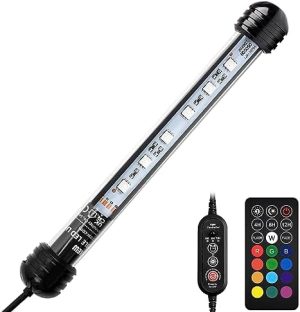 Aquarienlichter | Unterwasser RGB Aquariumlicht, Unterwasserfischbehälterlicht mit Timer, mehrfarbiges LED-Licht mit Fernbedienung, 18 cm