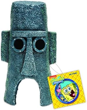 Aquarium Dekoration | SpongeBob Schwammkopf Squidwards Osterinsel Zuhause – Offiziell lizenziertes Aquarium Ornament – Mittel (Sbr11)