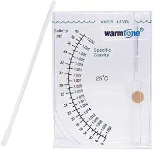 Aquarium-Hydrometer | Salinitätsmesser, präzises Meereshydrometer, Aquarien-Marin-Salinitätsmessgerät für Fischbecken, Teichwasser, Salzwasser, Süßwasser, spezifische Gewichtsmessung.