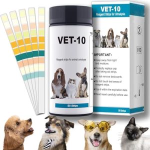 Aquarium-Testkits | 1-in-1 Hunde- und Katzen-Urin-Teststreifen – 5 Stück Hunde- und Katzen-UTI-Testkit, UTI-Teststreifen für Hunde, Katzen und Tierärzte | Einfach zu verwenden für schnelle und genaue Tests zur Unterstützung der UTI- und Gesundheitsüberwachung Ihres Haustiers zu Hause.