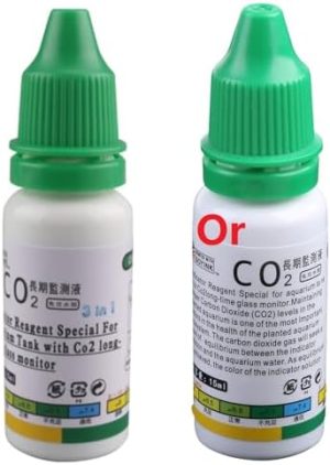 Aquarium-Testkits | 15 ml Aquarium CO2-Lösungsmonitor Flüssigkeit Glas Kohlendioxidprüfer Aquarium CO2-Lösung