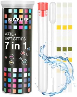 Aquarium-Testkits | 7 in 1 Aquarium Teststreifen, 100 Teststreifen Aquarium-Testkit für Süßwasser und Salzwasser, schnelle und präzise Wasser-Teststreifen