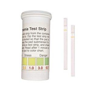 Aquarium-Testkits | Ammoniak NH3 Teststreifen, 0-6 PPM für Aquarien, Fischbehälter und Teichüberwachung [Fläschchen mit 25 Stück]