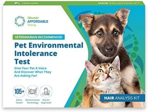 Aquarium-Testkits | Haustier Umweltunverträglichkeitstest, 105 getestete Elemente, Sensitivitätstest für Hunde und Katzen zu Hause, Ergebnisse in 7 Tagen, geeignet für alle Altersgruppen und Rassen – Stoffe, Gras, Bäume, Wolle, Pollen