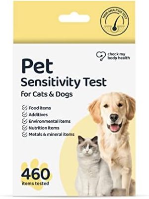 Aquarium-Testkits | Haustierempfindlichkeitstest für Katzen oder Hunde, einfach zu Hause durchführbarer Lebensmittelsensitivitätstest für Katzen und Hunde, 460 verschiedene Unverträglichkeiten getestet, Haaranalyse-Testkit, Ergebnisse in 5 Tagen