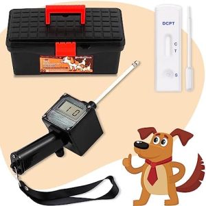 Aquarium-Testkits | Hundesprungdetektor & Trächtigkeitstest-Kit für Hunde, Züchtertester mit tragbarem Etui, Progesterontest für Hunde zu Hause mit englischer Anleitung