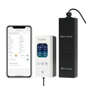 Aquarium-Testkits | Neuester Smart Fish Tank Wasser Monitor 4-in-1 pH/TDS/EC/Temperatur 24 Stunden Online-App-Überwachung für Süßwasseraquarien (WLAN-Version)