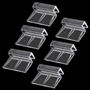 Aquariumabdeckungen | Sliverdew 6 Stück Aquarium Deckel Clips, 6 mm klare Acryl Fischtank Deckel Halter Aquarium Abdeckung Unterstützung Klammern für randlose Aquarium Glasoberteile, Kunststoff Fischtank Abdeckung, Aquarium Hauben