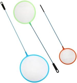 Aquariumreiniger | 3-teilige Sets Aquarium Fischnetz Mini Baby Bumper Garnelennetz Kleinfisch Feines Netz Geeignet für Alle Fische (Zufällige Farbe)