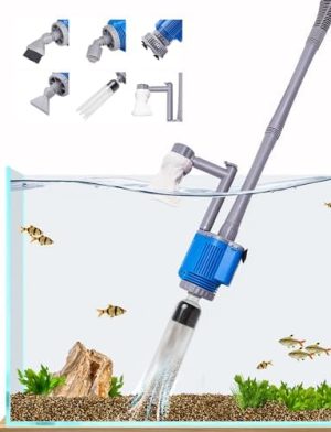 Aquariumreiniger | Aquarium Kiesreiniger – Elektrischer automatischer abnehmbarer Vakuum-Wasserwechsel Sand-Algenreiniger Filterwechsel 110V/28W