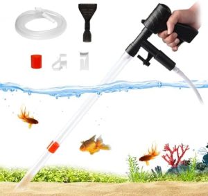 Aquariumreiniger | Aquarium Kiesreiniger, Fischtank-Reinigungsset mit doppelten Vakuumschläuchen, schnelle Wasserwechsel-Werkzeuge mit Wasserrohrsteuerungszange für Wasserwechsel und Sandwäsche, schwarz