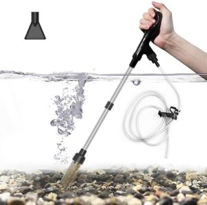 Aquariumreiniger | Aquarium-Siphon, Wasserwechselgerät für Aquarien, manueller Schlammsauger für Aquarien, 80 GPH, verstellbare Länge für Wasserwechsel, geeignet für kleine und mittelgroße Aquarien.