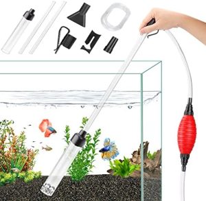 Aquariumreiniger | Aquarium-Vakuum-Sandreiniger, 256 GPH Fischtank-Siphon-Sandreiniger-Kit, Sandreiniger/Wasserwechsel/Entfernung von Schmutz mit Aufhängeclip und Durchflussregelungsklemme