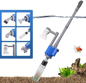 Aquariumreiniger | Aufgerüsteter elektrischer Aquarienreiniger, 12V DC/28W Auto-Fischtank-Schmutzreinigungsset 6 in 1, Wasserwechsel und Sandfilterreinigung für Aquarien von 10-200 Gallonen.