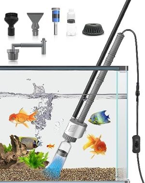 Aquariumreiniger | Elektrischer Aquarienstaubsauger, 30W Fischtank-Sauger, elektrischer 6-in-1 automatischer Aquarienstaubsauger-Kit für automatischen Wasserwechsel, Sandwäsche, Wasserdusche und Wasserzirkulation.