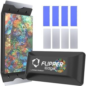 Aquariumreiniger | Flipper Edge Puffer Limited Edition Schwimmender Magnetischer Aquarienreiniger | 2-in-1 Dual-Klingen-Reiniger & Schaber für Fischbehälter zur effizienten Reinigung und Pflege von Acryloberflächen