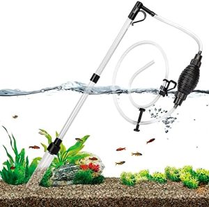 Aquariumreiniger | Kies-Vakuum für Aquarium, Aquarium-Siphonstaubsauger für die Reinigung von Kies und Sand im Fischtank, entfernt Schmutz, Wasserwechsel, Aquarium-Kiesreiniger mit einstellbarem Wasserfluss (M)