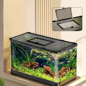 Aquariumreiniger | Magnetische Aquarienabdeckung DIY Anti-Sprung-Netzabdeckung Ersatzdeckel für Aquarien Verstellbare Größe passend für Tankgröße 35″ x 19″