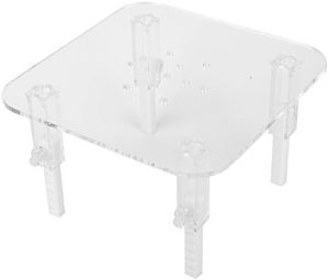 Aquariumständer | Hapivida Protein Skimmer Stand, Transparente Protein Separator Halterung mit verstellbarer Höhe, Acryl Protein Skimmer Halterung, Protein Separator Höherer Zubehör für Aquarien Fischtank (Klein)