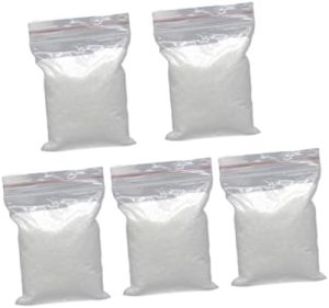 Aquariumsubstrat | 5Packs Sanddekoration Weißer Kies Aquariensubstrat Sand Kies für Pflanzen Weiße Dekoration Salzwasseraquarium Sand Fisch Aquarien Dekoration Ornament Fischtank Sand Füllmaterial Der Schnee