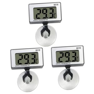 Aquariumthermometer | 3 Stück LCD-Thermometer Aquarium-Thermometer Fischtank-Thermometer Temperaturmessgerät Weiß Mini