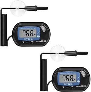 Aquariumthermometer | 4er-Pack LCD Digitales Aquariumthermometer für Fischbecken, Terrarien-Temperatur mit Saugnapf für Schildkröten