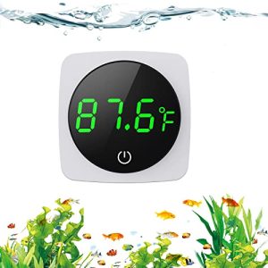 Aquariumthermometer | Aquariumthermometer, LED digitales Fischbecken-Thermometer mit hoher Genauigkeit von ±0,9℉, Aquarium Zubehör für Betta, Goldfische, Axolotl oder Aquatische Haustiere, Weiß