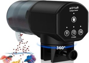 Automatische Futterspender | Automatischer Fischfutterspender für Aquarien: 200 ml große Kapazität Auto-Futterspender für kleine Tanks, Schildkröten, Betta und Koi – Batteriebetriebener Futtertimer für Flocken, Pellets, Urlaub und Wochenendtage.