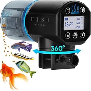 Automatische Futterspender | Fishnosh Automatischer Fischfütterer für Aquarien – Neue Generation 224, Automatischer Futterspender mit Timer für kleine Becken, große Aquarien und Teiche