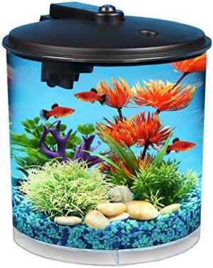 Aquarien und Fischschalen | Aquaview 2-Gallonen Aquarium Starter-Kit mit 7 Farben LED-Licht und Power-Filter, ideal für eine Vielzahl von tropischen Fischen