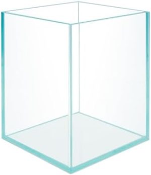 Aquarien und Fischschalen | Nano-Tall-Rahmenloses, rahmenloses Extra-Klar-Glas-Aquarium, Low-Iron-Glasbehälter, 5 mm Glas, weiße Nivelliermatte enthalten, mit Deckeloptionen