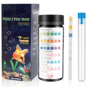 Aquarium-Testkits | 1 Stück Aquarium-Teststreifen Fischtank-Testkit Schnelle und genaue Aquarium-Wasserteststreifen mit Testtube Wassertestkits Fischtank-Teststreifen für Karbonat, pH und Härte