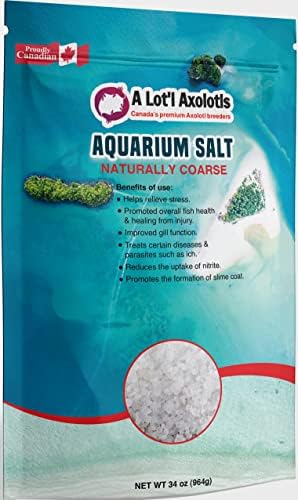 Aquarienwasserbehandlungen | Aquarium Salz – Grobes Fischbecken Salz – Süßwasser – 964 g / 34 Oz