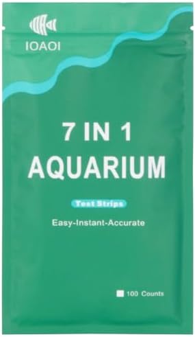 Aquarium-Testkits | Aquarium-Teststreifen für Süß- und Salzwasser, 100 Stück 7-in-1-Teststreifen, pH, Alkalität, Nitrit, Nitrat, Chlor, Carbonat, Härte