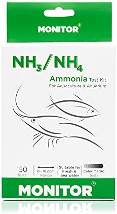 Aquarium-Testkits | Monitor Ammoniak-Testkit (15 Tests) – Überwachen Sie die Wasserqualität in Aquarien und Aquakultur